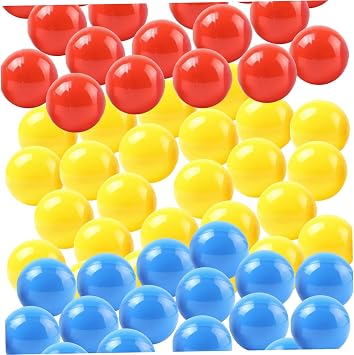 50Pcs Bingo Balls, Hollow PP 1.57in Lottery Balls, Smooth Vibrant Raffle Balls, Round Lottery Balls for Lottery Ball Machine Party, Yellow