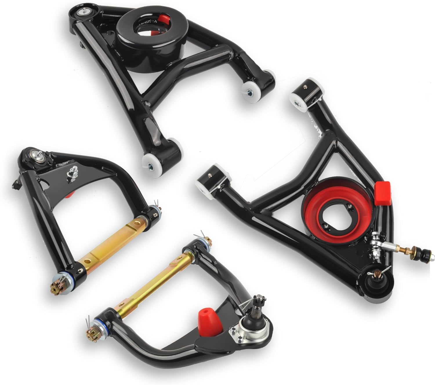 XKV Front Upper & Lower Suspension Control Arms A-arms compatible with 1964-1972 Pontiac GTO,Lemans,Tempest,Chevrolet Monte Carlo,Buick Skylark,Adjustable Tubular Steel Control Arm With Ball Joint