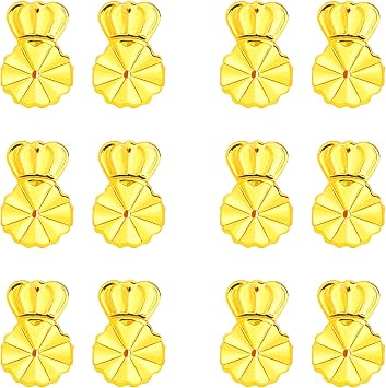 Earring Backs for Droopy Ears,18K Sterling Silver Earring Backs for Studs,Adjustable Hypoallergenic Earring Backs for Heavy Earring6 Pairs