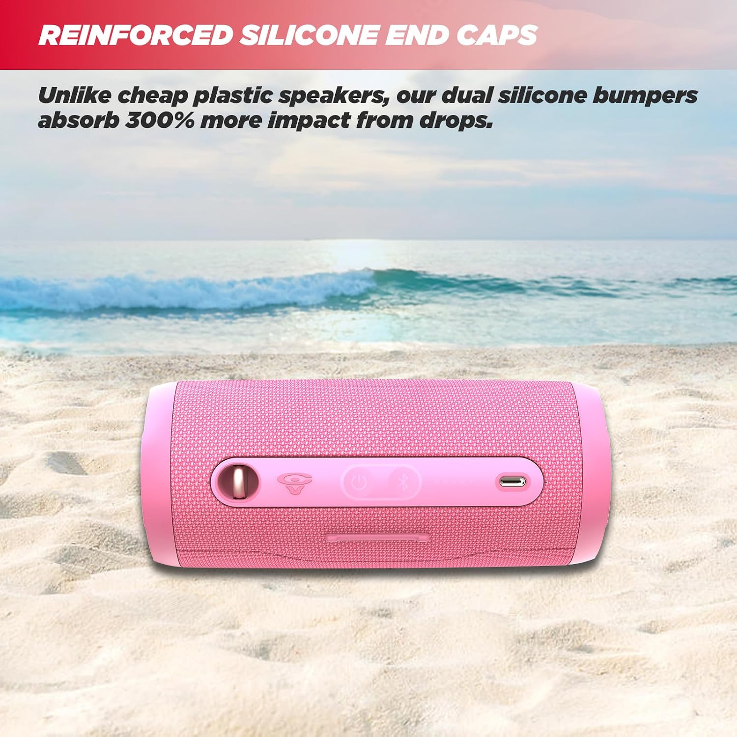 CERWIN-VEGA! VEGAMINI VMPNK Portable Bluetooth Hand Held Speaker with Strap,Pink