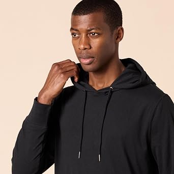 Amazon Essentials Men's Lightweight Jersey Pullover Hoodie, Soft
