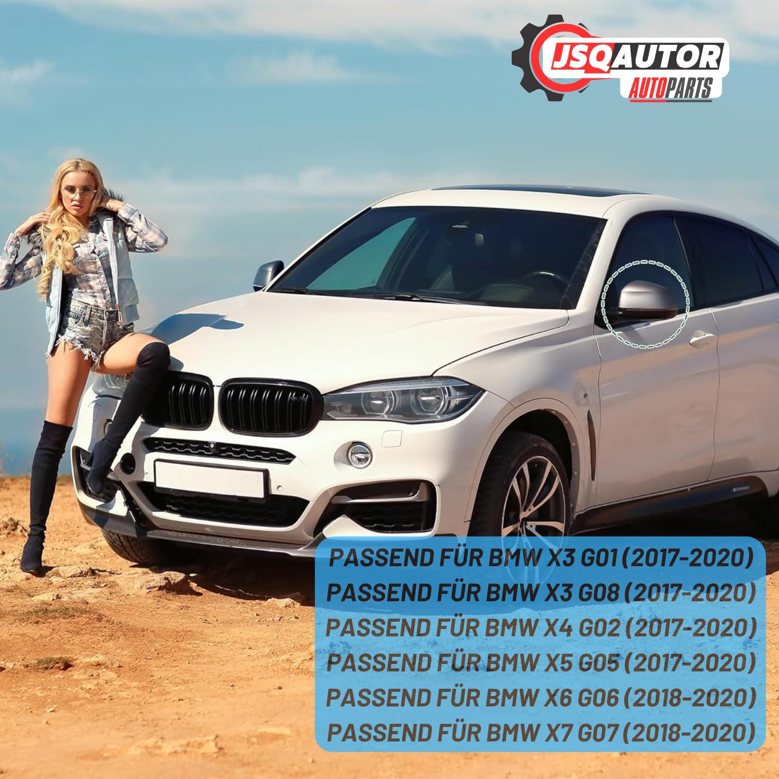 M Look Sport Spiegelkappen für 2017-2023 BMW X3 G01 G08 X4 G02 X5 G05 X6 G06 X7 G07 Accessoires Optik Tuning Teile Auto Außen Autozubehör - Carbon Spiegelkappe Links und Rechts