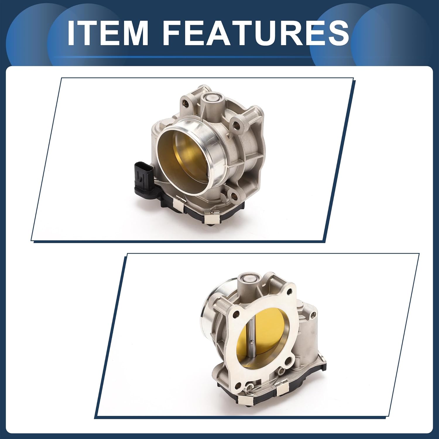 Throttle Body Assembly, 65mm Throttle Body Actuator No.12670839/12669073 for Chevy Impala Malibu, Colorado, Blazer 14-19 Aluminum Alloy Black, 1 Pc