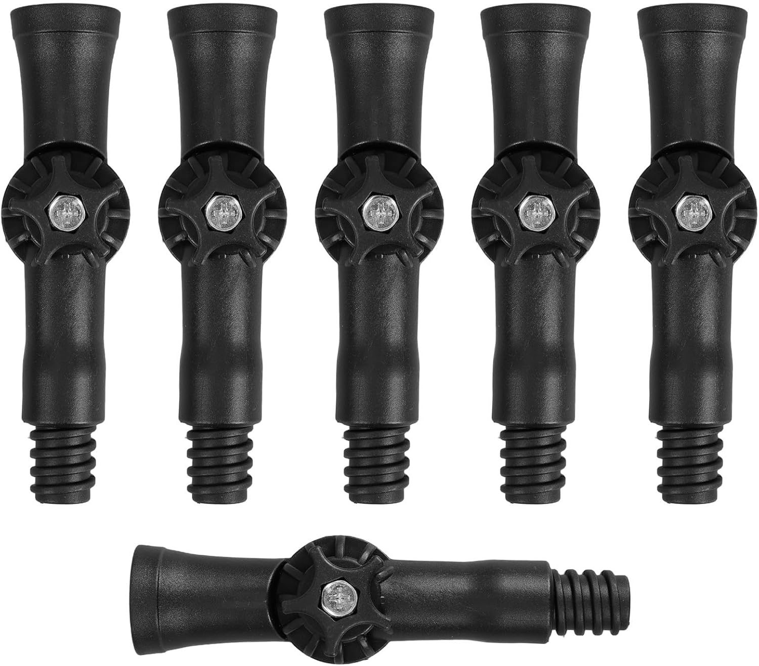 ibasenice Rotatable Angle Adaptor Abs Material for Extension Poles 6pcs with 0.7' American Threaded Tips 160° Rotation Range, Compatible with Painting Extenders and Mops for Efficient Home