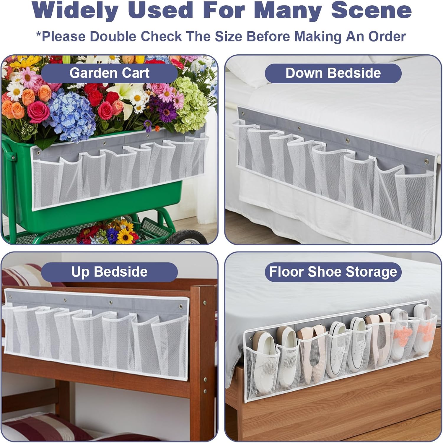 2 Pack RV Shoe Storage Solutions, Hanging Shoe Organizer with 8 Large Pockets
