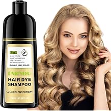 Blonde Brown Hair Dye Shampoo for Grey Hair Coverage with 6 Botanicals