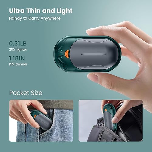 Miniatura 23 de AI Hand Warmers Rechargeable 2 Pack,6000mAh Rechargeable Hand Warmer,20Hrs Long Heating Electric Hand Warmer,Portable Pocket Heater,Pocket Size Hand