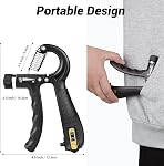 Hand Grip Strengthener, 2 Pack Grip Strength Trainer with Adjustable Resistance 11-132Lbs, Forearm Strengthener, Non-Slip Hand Gripper