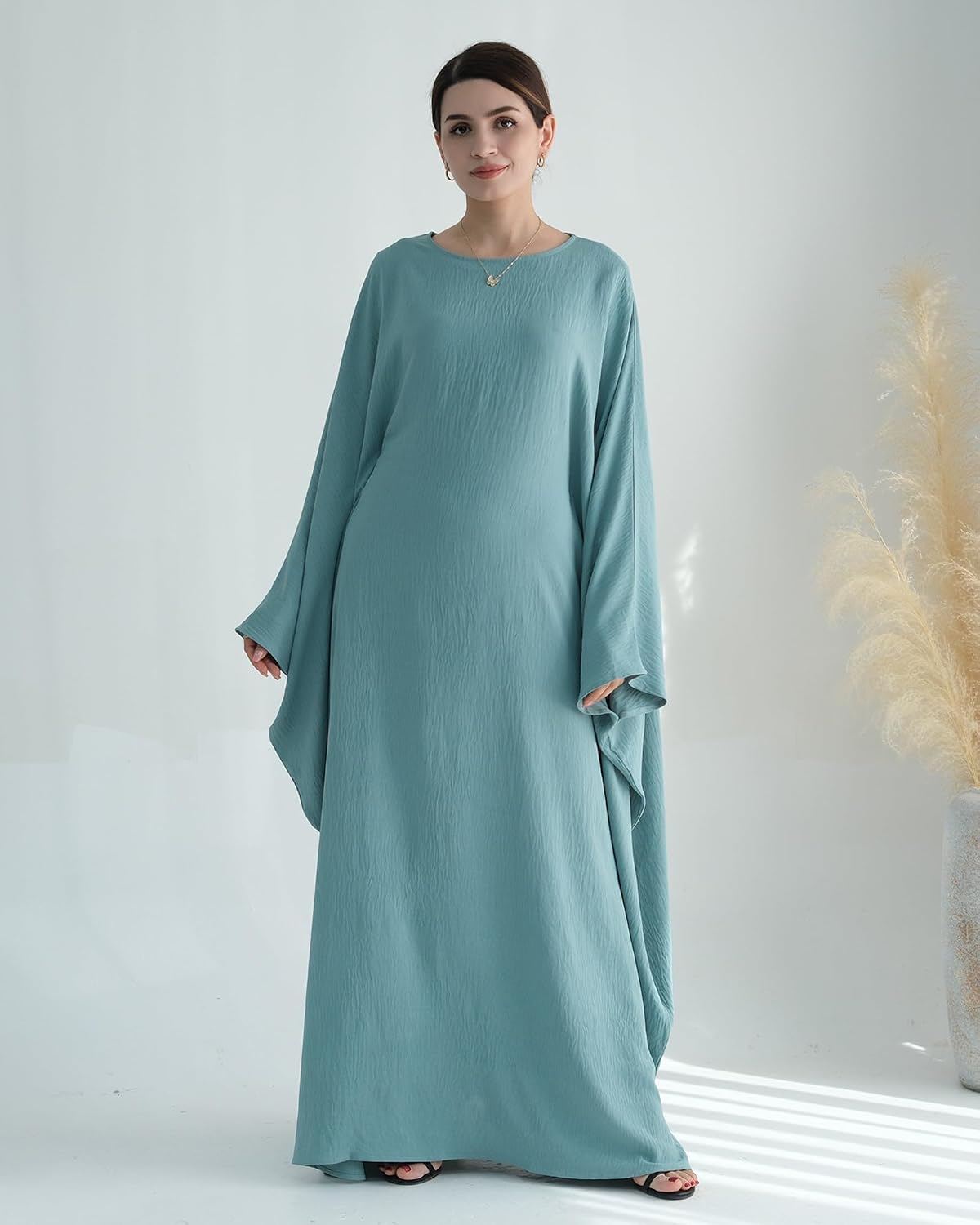 Muslim Prayer Dress Abaya Islamic Ramadan Robe Slightly Elasticity Garment Eid Clothes