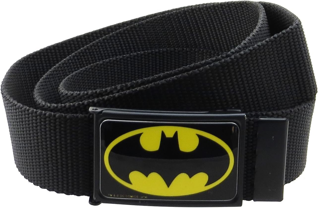 Batman DC Comics Web Belt 1.5" Wide Classic Black and Yellow