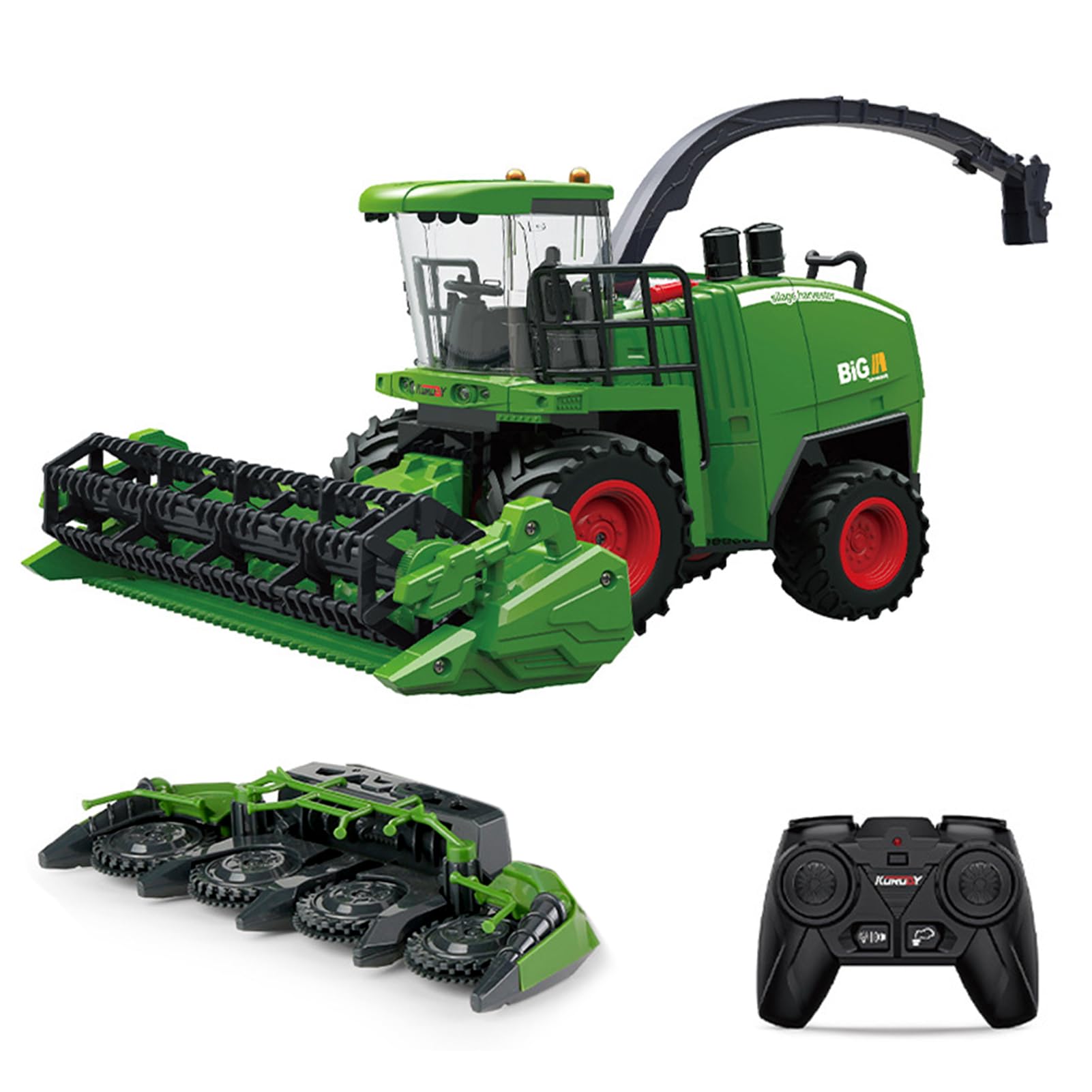 RASTKY Powerful 1/24 Harvester Truck RC Car with Vacuum Tires for Conquering Complex Roads Remote Control Farmer Harvester Toy (#4)