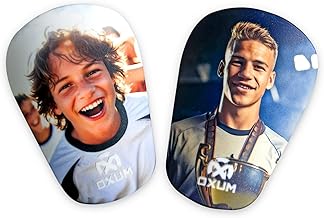 Oxum Sport – Personalised Football Shin Guards Mini for Children and Adults – Includes Number, Photo, Name and Shield – Bag for Shin Guards Gift -M 10 x 6 cm/S 8.5 x 5.5 cm