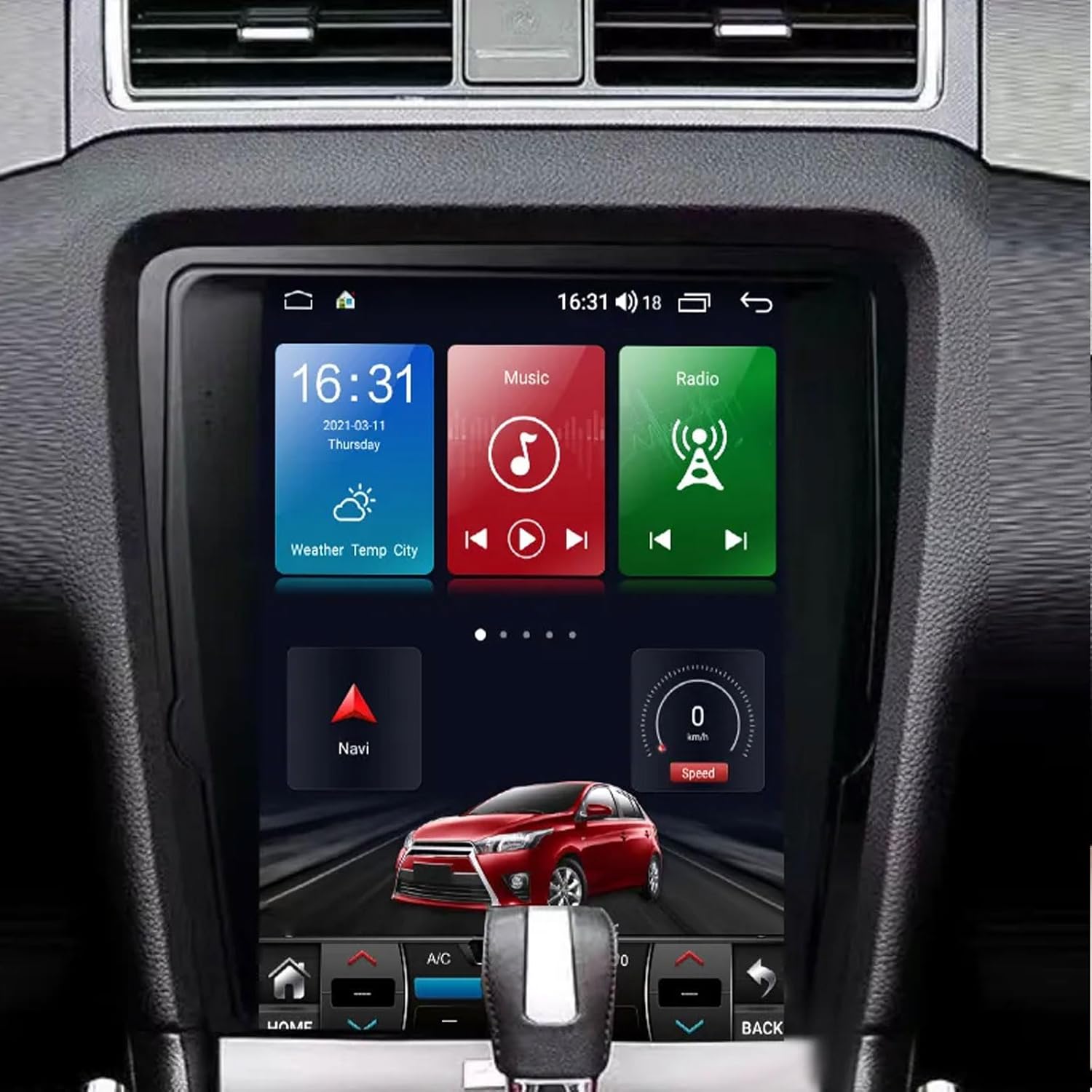 12.1” Android 11 Car Radio for Ford Mustang 2009-2014 Touchscreen Tesla Multimedia Player Navigation Bluetooth Carplay 4G+WiFi