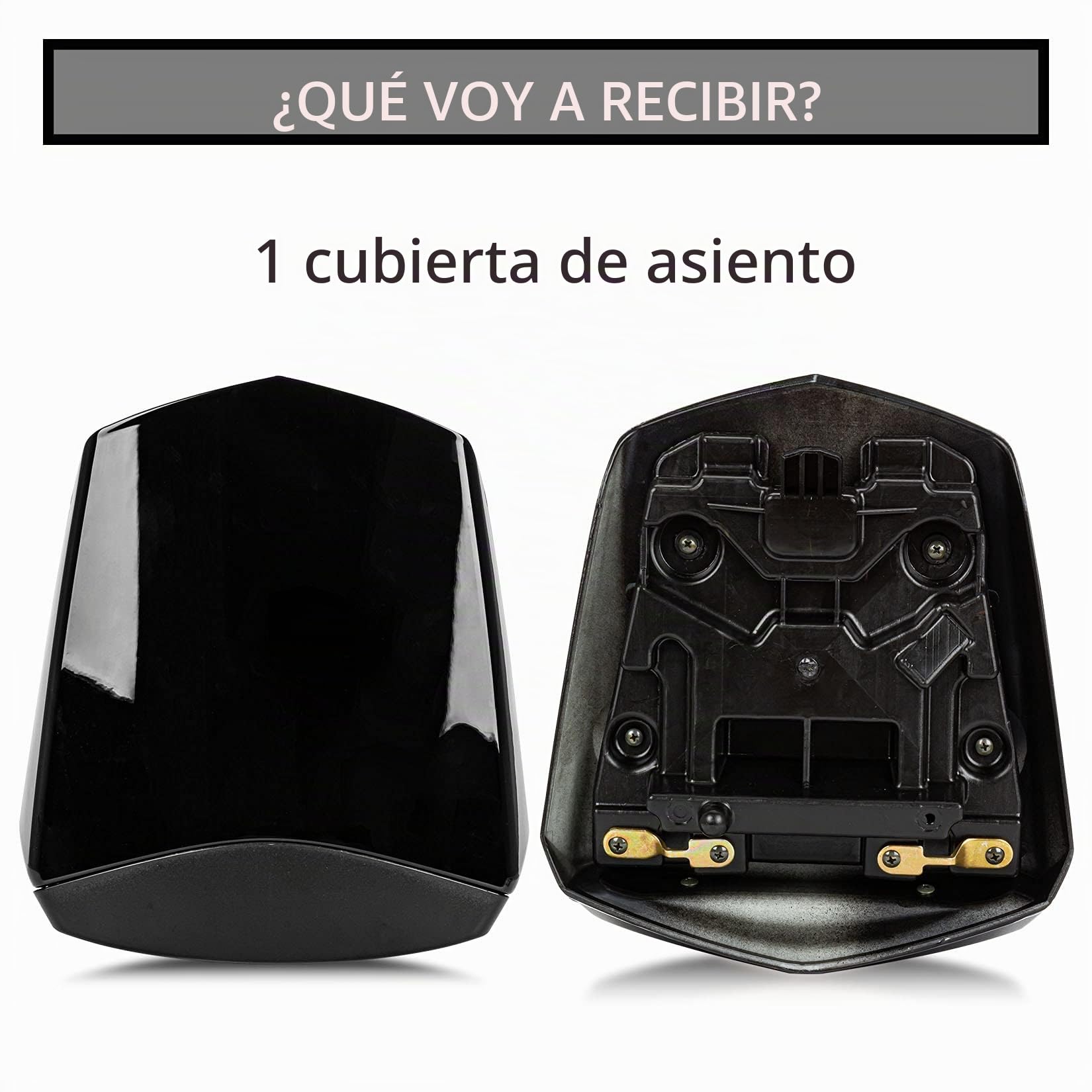 Cubierta de Asiento Trasero Carenado de Carenado para Yamaha YZF R6 2003 2004 2005, PSLER Protección de Cola Trasera Piezas de Motocicleta(Negro)