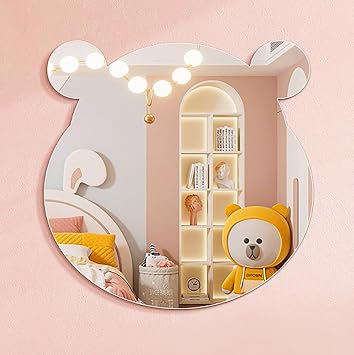Acrylic Mirrors Stickers for Walls Non Glass Shatterproof Wall-Mounted Mirrors DIY Decorative Stick on Mirror Makeup Home Room Hallway Self Adhesive 11-Inch