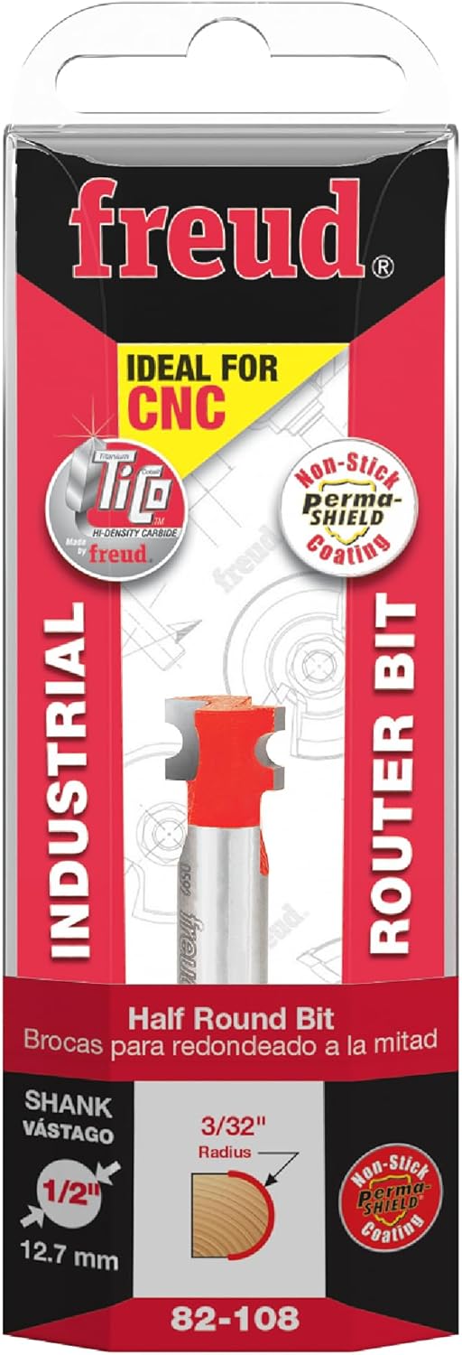 Freud 82-108: 3/32" Radius Half Round Bit with 1/2" Shank