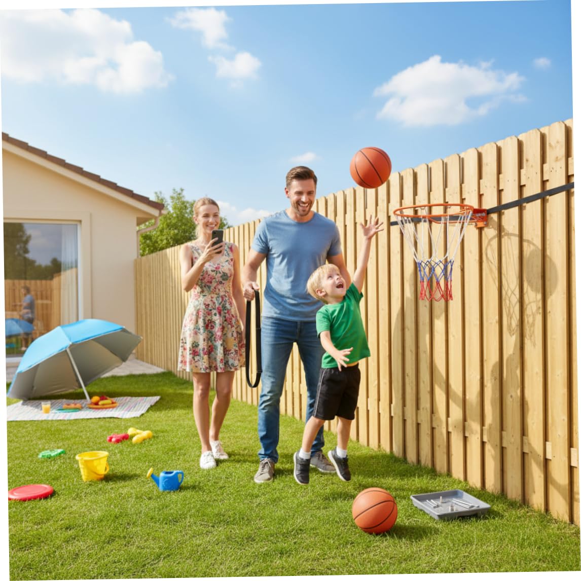 Aro de Baloncesto, aro de Baloncesto para Montaje en Pared, reemplazo de 18, de Montaje en Pared Resistente con absorción de Impactos de Doble Resorte, fácil instalación sin Taladro ni taladr
