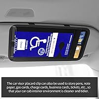 Vista 2 de Soporte para cartel de discapacitados para automóvil, protector de letrero de permiso de estacionamiento para discapacitados para visera