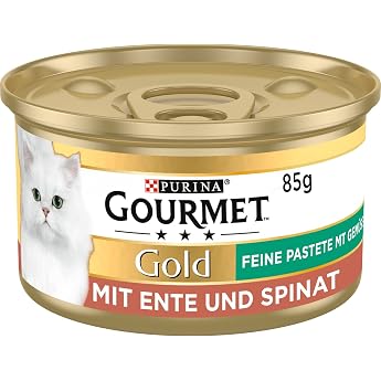 GOURMET Gold Feine Pastete mit Gem se mit Ente und Spinat 12 x 85g