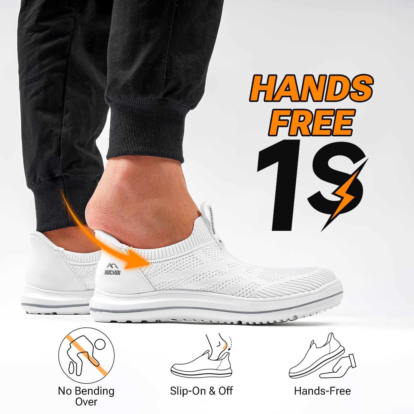 ODCKOI Zapatillas Slip-On para Hombres - Deportivos Transpirables de Malla, Ligeros y Cómodos para Ocio