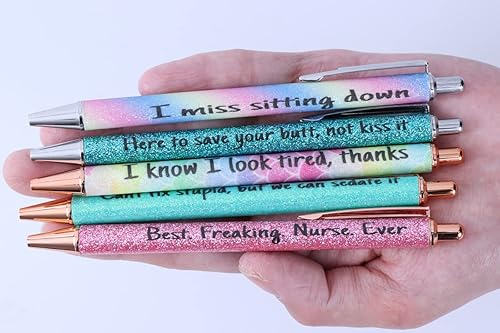 Miniatura 9 de Tusztus Paquete de 7 bolígrafos divertidos para el día a día, divertidos bolígrafos de siete días de la semana, describiendo la mentalidad,