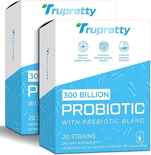 300 mil millones de probióticos CFUS 20 cepas - Probióticos para mujeres y hombres, suplemento probiótico diario con prebiótico, para apoyar el