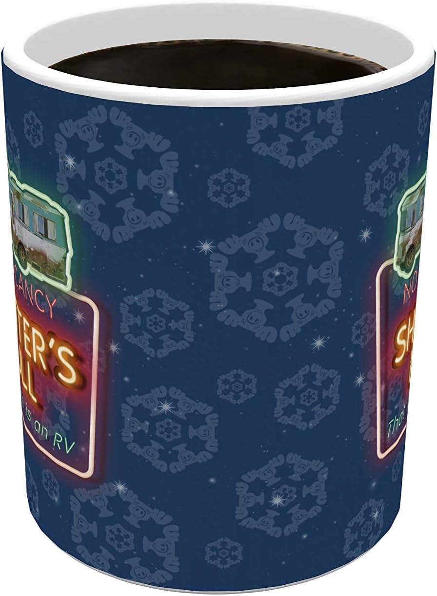 Morphing Mugs National Lampoon’s Christmas Vacation – Cousin Eddie RV – Shitter's Full – One 11 oz Color Changing Heat Sensitive Ceramic Mug – Image Revealed When HOT Liquid Is Added! MMUG1090 - Image 6