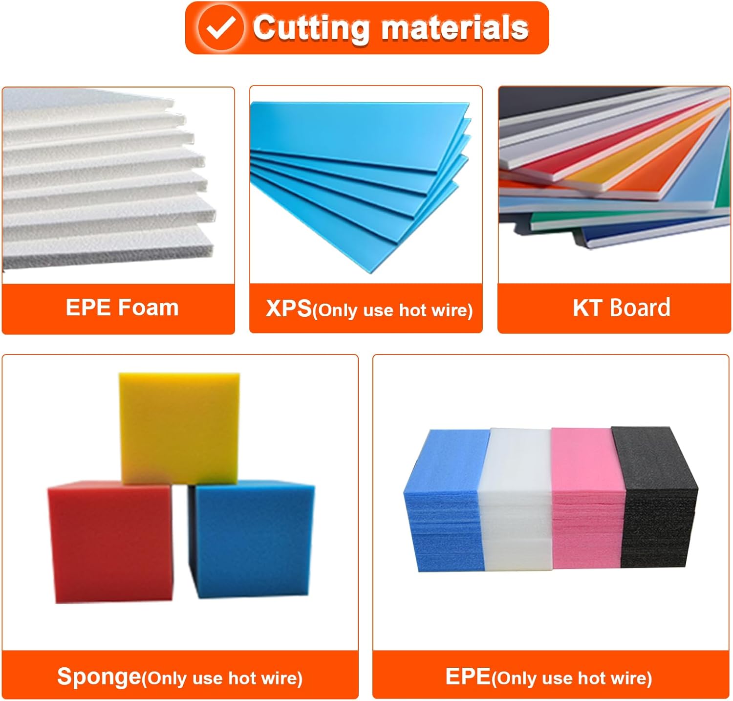 Hot Wire Foam Cutter Pen Set, 9-in-1 Electric Cutter, Cuts Up to 3.75 Inches Thick, Ideal for Crafts and Model Making (9 in 1 orange)