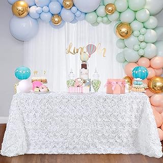 14 Wedding Hall Decoration Ideas That Feel Grand and Polished 29 B-COOL White Tablecloth Rectangle 60 x102 Inches for Wedding Party Roset...