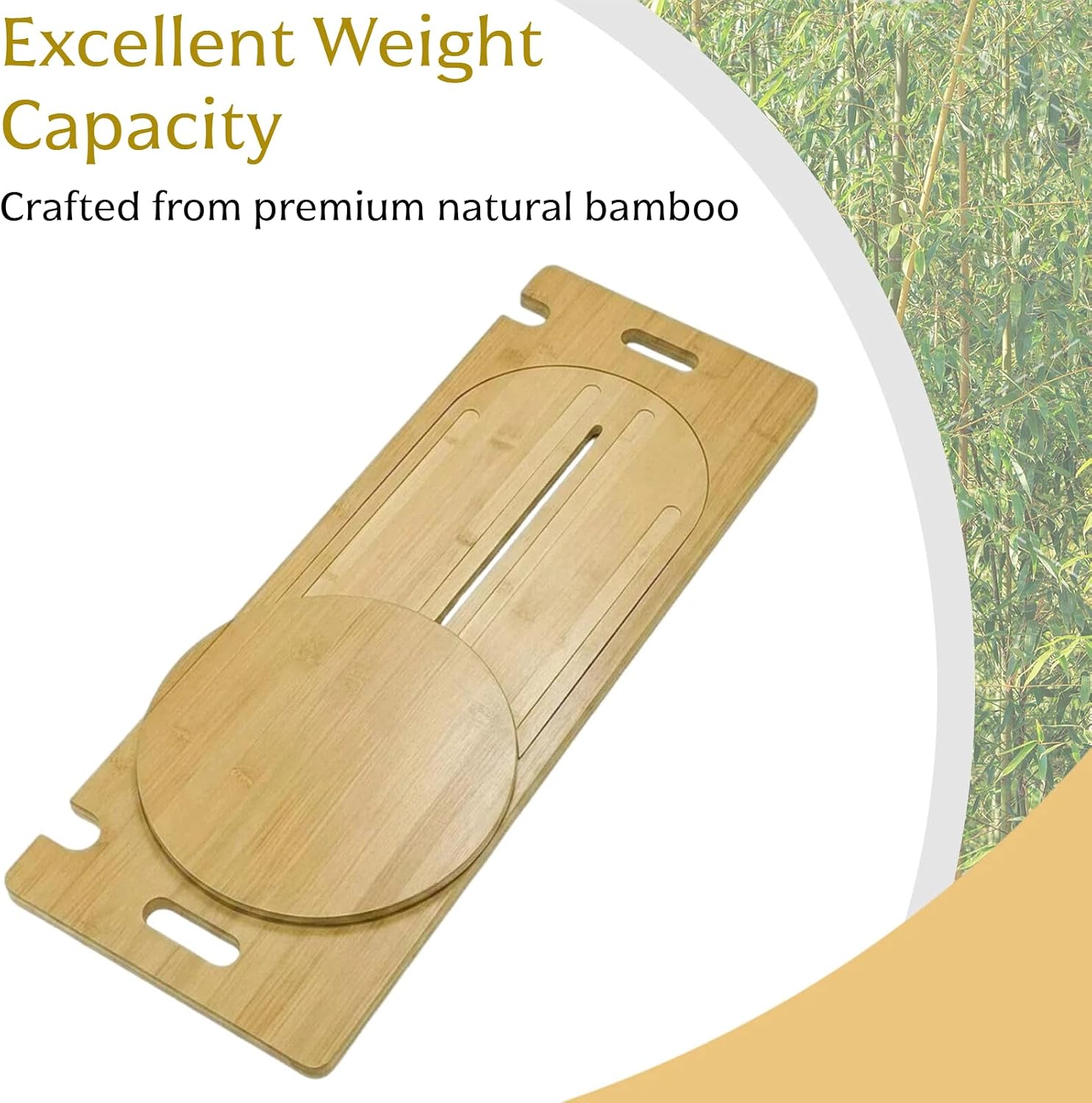 31.5 x 11 Slide Transfer Board with Track Pulley & Turntable - Heavy Duty Wooden Slide Board for Transferring Elderly & Disabled, Hold Up to 500LBS, Transfer to Wheelchair, Bed, Car