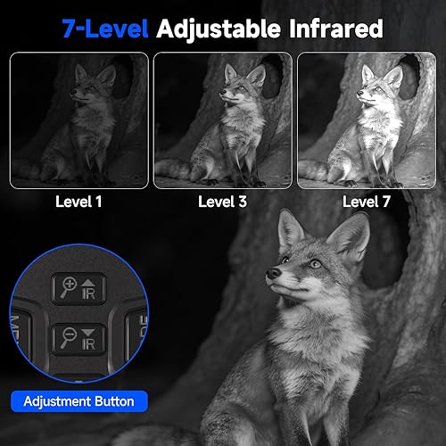 Miniatura 4 de Gafas de visión nocturna, prismáticos infrarrojos de visión nocturna 4K con batería recargable de 4000mAh, tarjeta TF de 32GB para acampar, regalo