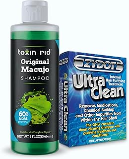 Macujo Original Method Hair Detox Shampoo - Toxin and Follicle Removal with Aloe Vera and Zydot Ultra Clean