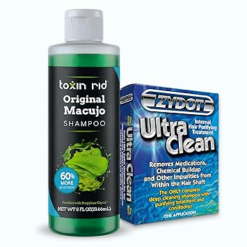 Macujo Original Method Hair Detox Shampoo - Toxin and Follicle Removal with Aloe Vera and Zydot Ultra Clean