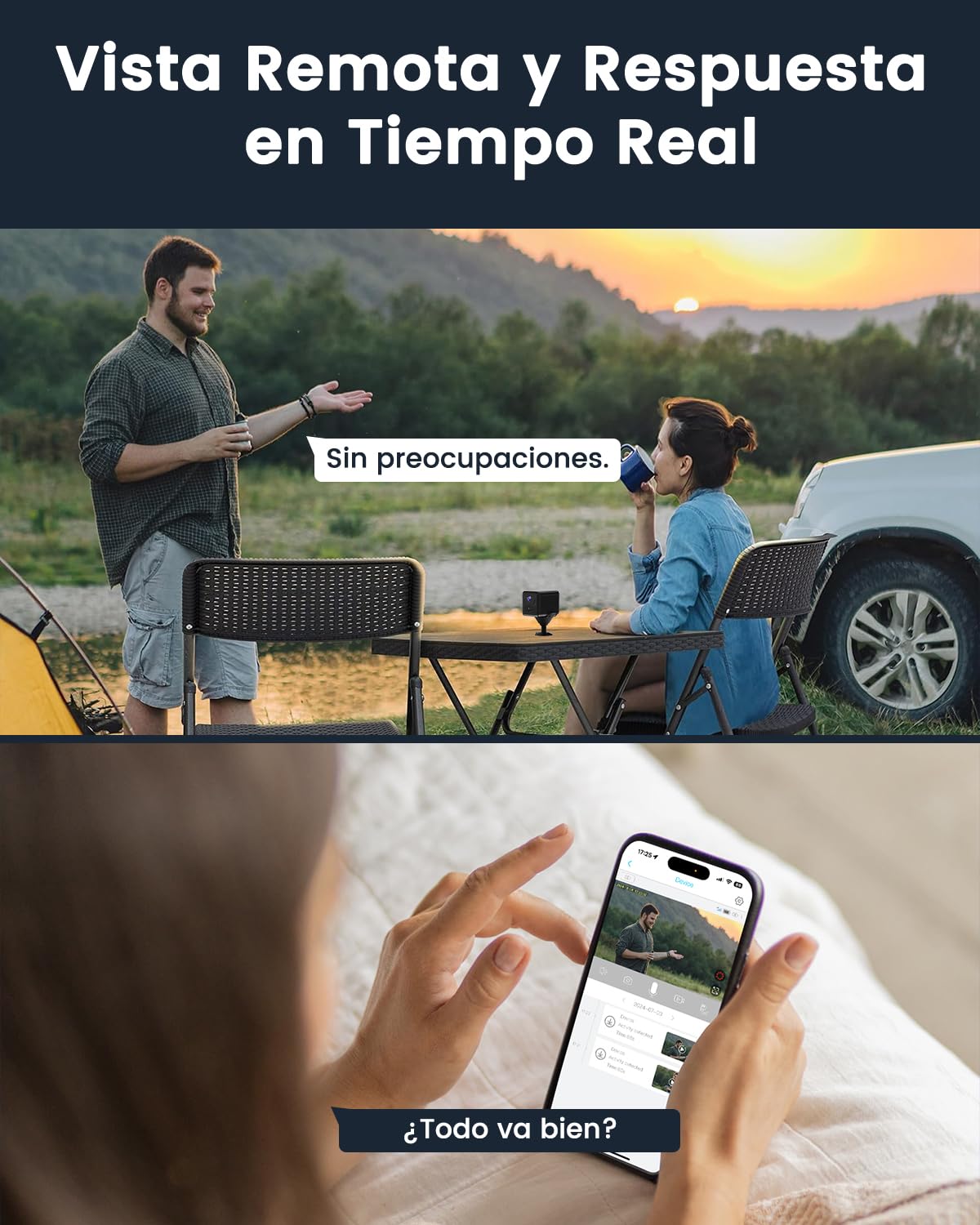 Bextgoo 2K HD Camara Vigilancia SIM, 4G LTE Camara Vigilancia sin WiFi con Tarjeta SIM, Videovigilancia sin Internet con Bateria 5200mAh, Visión 160°, Detección Movimiento Alerta, Vision Nocturna
