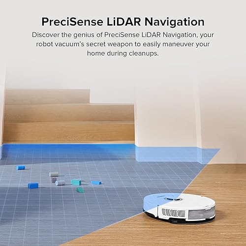 Miniatura 7 de roborock Robot aspirador y trapeador S8, cepillo DuoRoll, succión de 6000 Pa, ReactiveAI 2.0 para evitar obstáculos, trapeador sónico, trapeador de