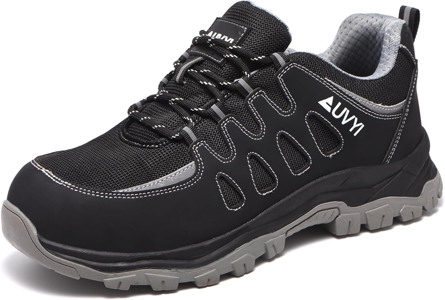 Steel Toe Work Shoes for Men – Slip-Resistant, Breathable, Comfortable Wide Toe Safety Shoes for Industrial & Construction Work, Zapatos para Hombre