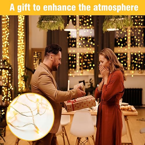 Miniatura 5 de WASTROYAL- Guirnalda extralarga de 300 luces led, 100 pies, crean un deslumbrante brillo azul ideal para envolver árboles, decorar ventanas, rieles