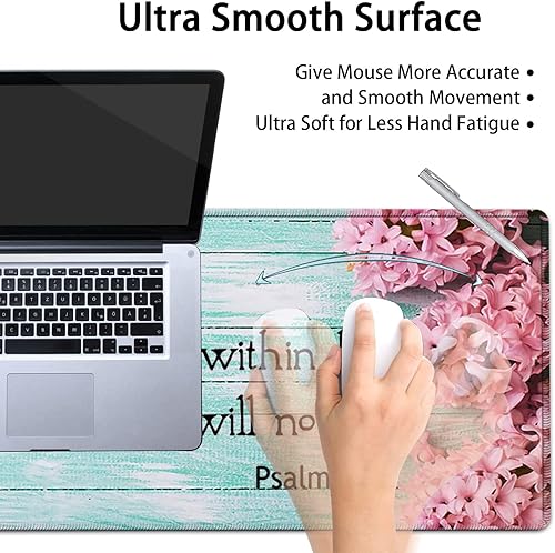 Miniatura 3 de Alfombrilla grande para mouse, alfombrilla de escritorio de oficina extendida, 31.5 x 11.8 pulgadas, soporte ergonómico de espuma viscoelástica para