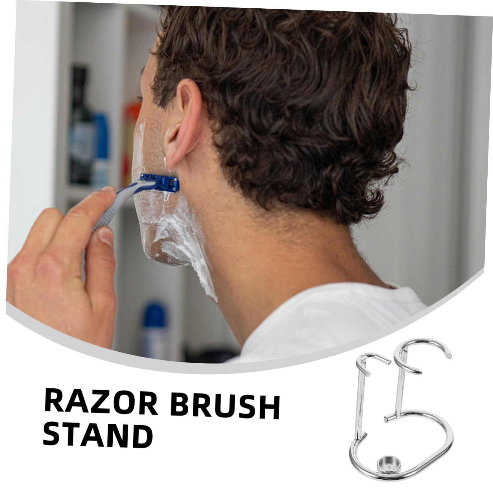 Healeved 3Pcs Supporto Per Rasoio Supporto Per Spazzola Per Rasoio Supporto Per io Da Uomo Supporto Per io Da Barba Organizzatore Per io Cremagliera Per io Supporto Per