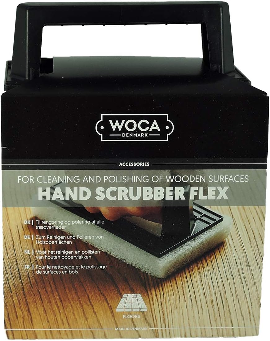 Woca Hand Scrubber Flex Kit with 5 White Polishing Pads