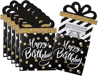 KASESSS 6pcs Creative Birthday Money Gift, Birthday Card, Retractable Surprise Greeting Card, Happy Birthday Money Box for Family Friends, DIY
