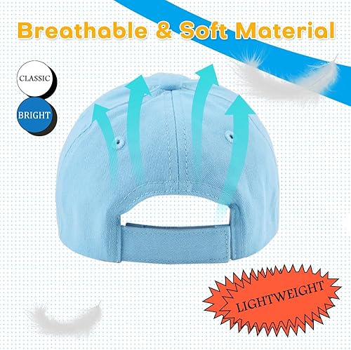 Miniatura 3 de Peecabe Gorra de béisbol para niños pequeños, unisex, de algodón, ajustable, para bebés, niños, gorra de béisbol para niñas de 1 a 5 años