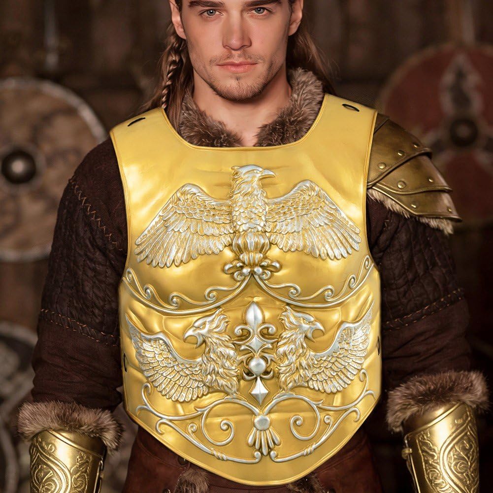 3 sztuki średniowiecznego rycerza zbroi na klatkę piersiową, retro wiking rycerz ochraniacz klatki piersiowej, średniowieczna zbroja na cosplay, imprezy i akcesoria do kostiumów renesansowych
