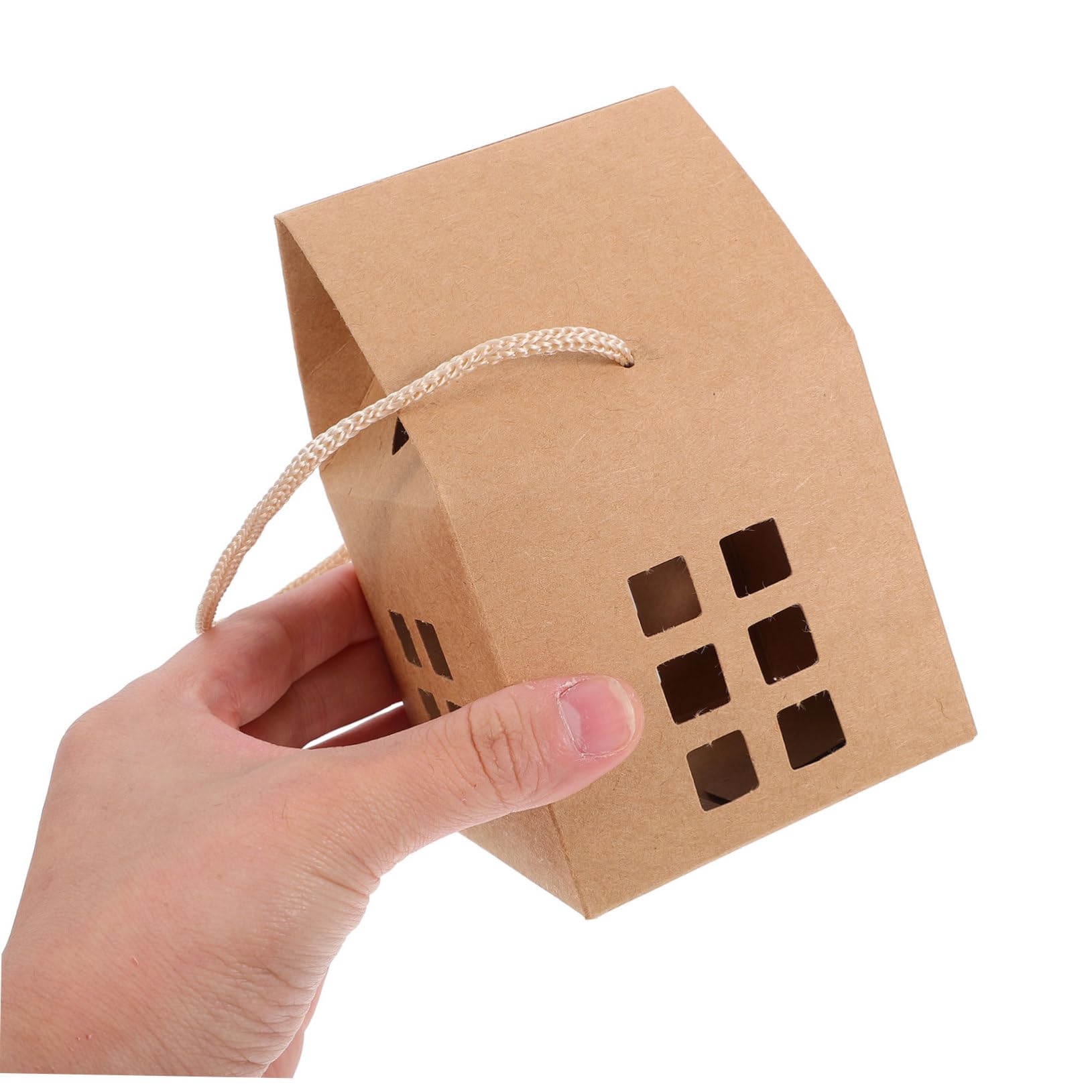 Amosfun Scatole Regalo e Decorazioni Fai-da-te 50 Pezzi in Carta Marrone a Forma di Casa Design Unico ed Elegante per Bomboniere Matrimonio per Feste