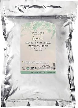 Starwest Botanicals Organic Dandelion Root Raw Powder, 1 lb (453.6 g)
