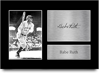 HWC Trading A4 Babe Ruth New York Yankees Gifts Printed Signed Autograph Picture for Baseball Memorabilia Fans - A4