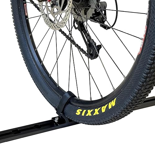 Miniatura 7 de Soporte de rueda trasera para baca de techo, piso de camión y furgoneta, compatible con bicicleta de carretera, bicicleta de montaña, bicicleta