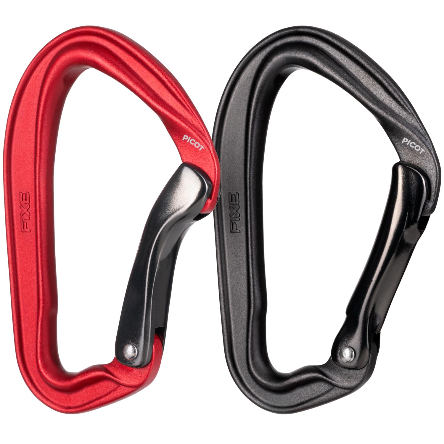 FIXE - Cinta Exprés Picot Team Edition para Escalada Deportiva y Desplomes - Alta Visibilidad y Máxima Precisión - Mosquetones Picot Curve + Straight - Poliamida - 18 cm - Color Rojo — view 7