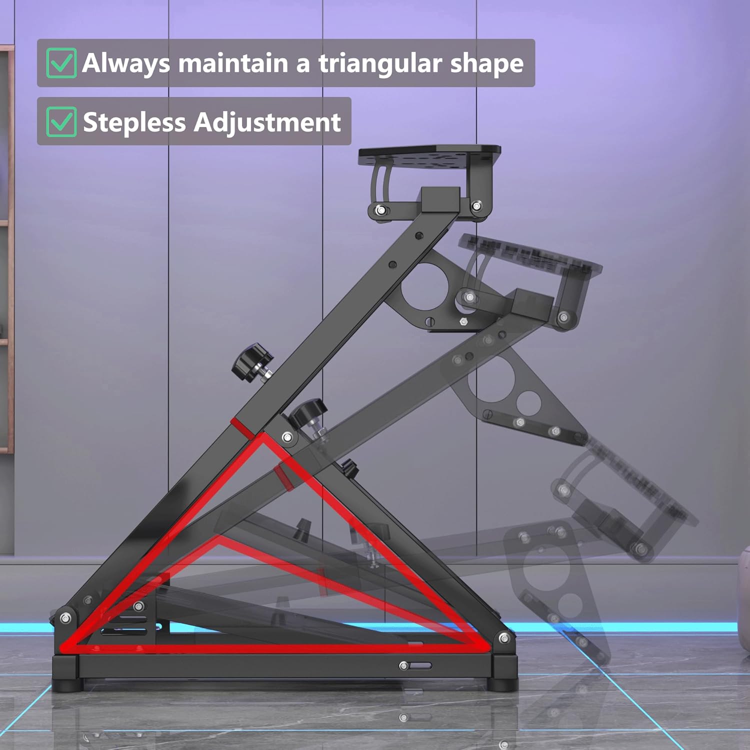 Steering Wheel Stand Racing Simulator Stand Foldable Gaming Metal Stand Support for Logitech G29 G920 G923 G27 G25 Thrustmaster T248 T300 TGT TGT2 TS-PC TS-XW T500 T500RS T300RS TX for Xbox PS4 PS5 PC