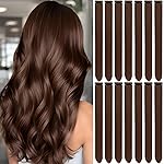 LADYAMZ Colored Hair Extensions 14 PCS, 20 In Dream Rainbow Clip in Hair Extensions Christmas Party Highlights, Colorful Long Straight Synthetic Hairpieces for Girls Women Kids Gift(Light Brown)
